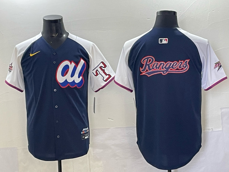 Men Texas Rangers blank blue Nike MLB All Star 2025 jersey style 002->texas rangers->MLB Jersey